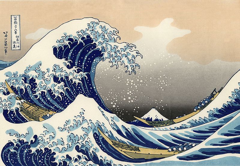 Bức tranh Sóng lừng ở Kanagawa Nhật Bản